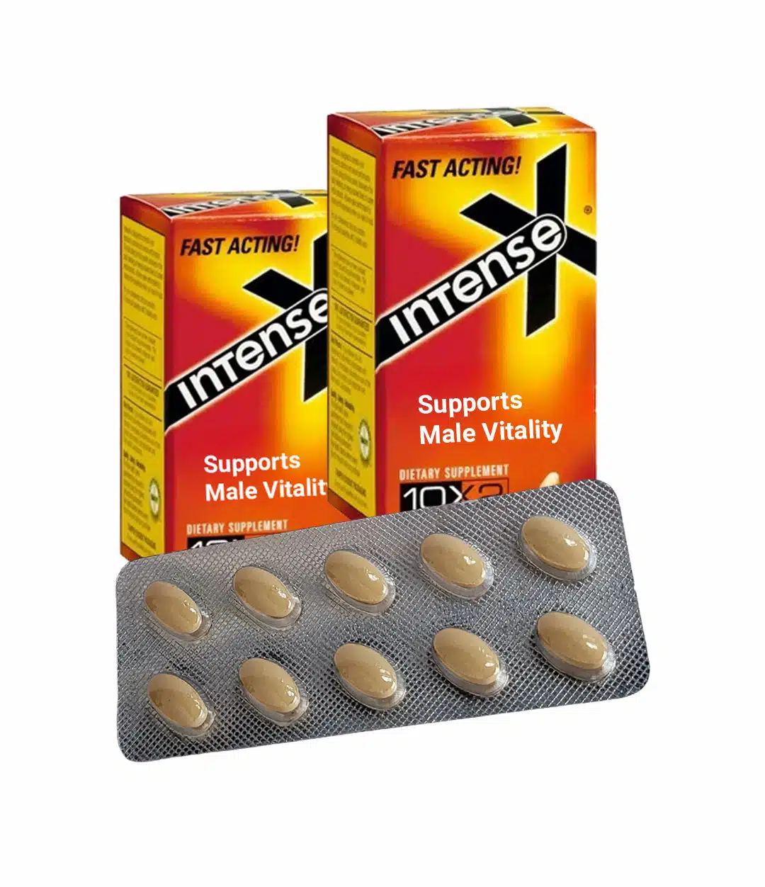 10 Pillen Herbal Intense 20mg aus der Produktlinie Herbal Yellow der Marke Herbal200 für die männliche Vitalität.